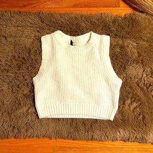 H&M White Sweater Vest